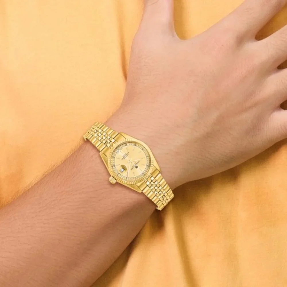 Charles Hubert Men's Gold Tone Watch - IP-Plated Stainless Steel - Date - 35mm